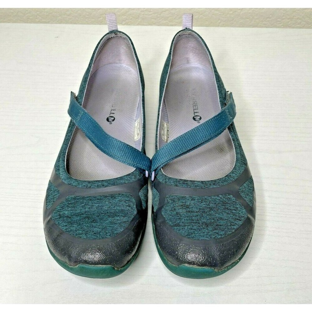 MERRELL Blue Mary Jane Performance Select Grip Hook and Loop Comfort Wms Sz 8